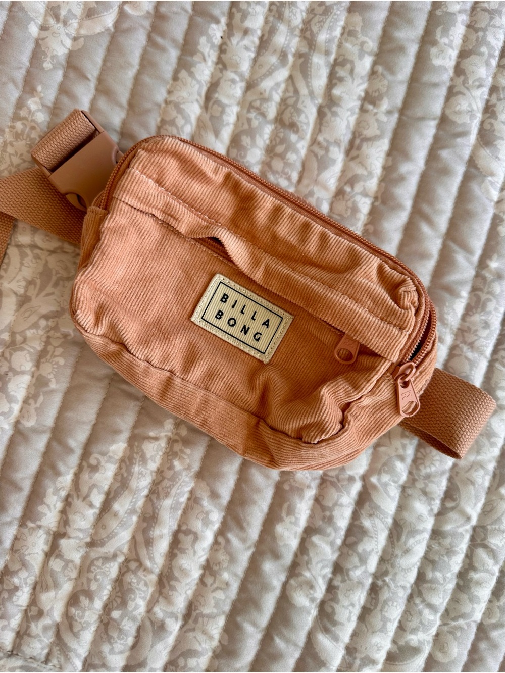 Billabong Pink Corduroy Waist Bag